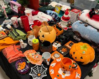 Halloween and Christmas decor