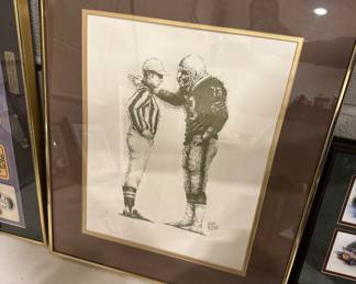 Football signed artwork