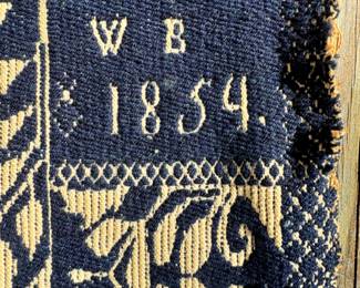 Jacquard Coverlet Circa 1854