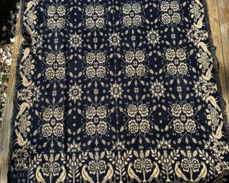 Jacquard Coverlet Circa 1854