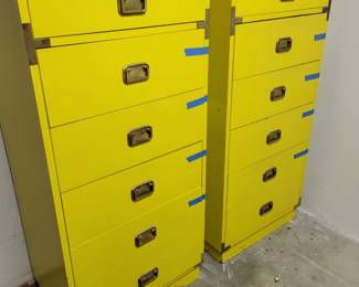 Melamine yellow cabinets 