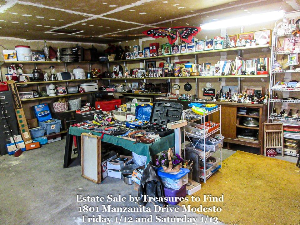Estate Sale in Modesto by Treasures to Find starts on 1/12/2024