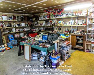 Estate Sale in Modesto 1801 Manzanita Drive