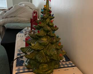 Vintage Ceramic Light up Christmas Tree