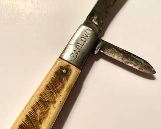 Vintage Barlow Folding Pocket Knife. (Shows signs of age and use)