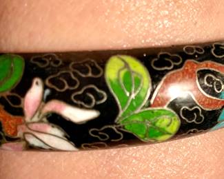 Vintage Chinese Cloisonne Bangle Bracelet