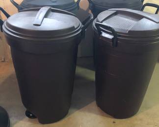 TRASH CANS ON WHEELS