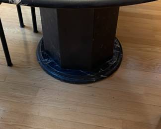 Black Marble table 46" round. Top separates from base