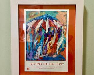 Beyond the Balcony by Ephraim Urevbu - Framed Post Card from Art Village Gallery - 2018 MLK Commemoration