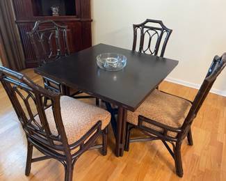 Bamboo Styled Table / Chairs - converts to a game table