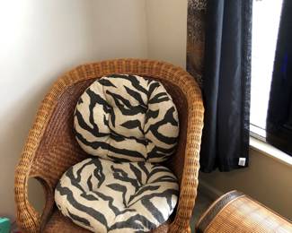 Wicker Chair with Cushion
