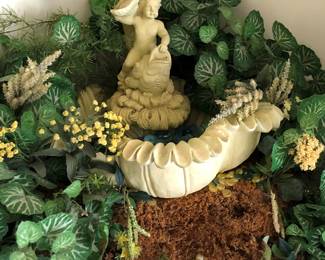 Cherub Birdbath