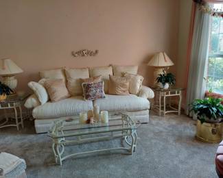 Sofa, End Tables, Lamps and Coffee Table