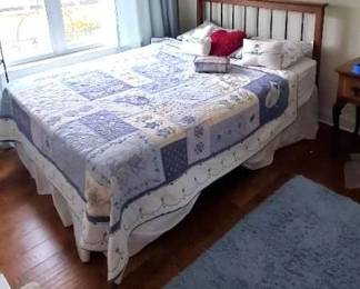 Bed Setup / Headboard, Mattress, Box Spring, Bedding, Rug