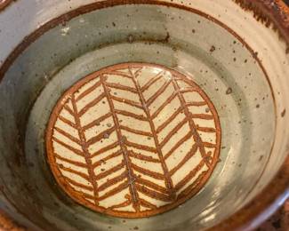 Same Scott Pottery - Brown/White/Gray Pottery Bowl