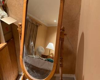 Oval Standing Floor Mirror