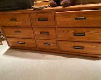 9 Drawer Oak Dresser