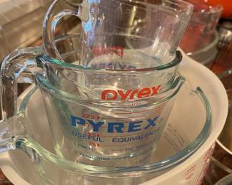 Assortment of Pyrex Liquid Measuring Cups