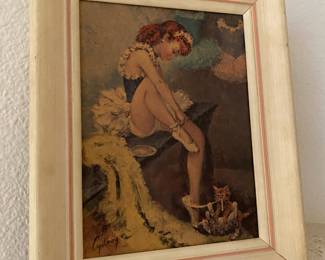 Framed Cydney Grossman Ballerina Print 