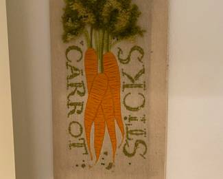 Embroidered Sign - Carrot Sticks