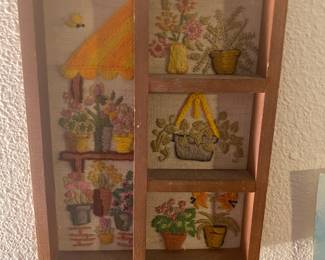 Framed Floral/Garden Needlepoint