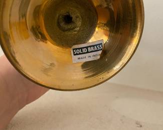 Solid Brass Trumpet Candle Stick Holder