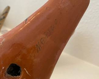 Tonala Mexican Pottery Bird Figurine