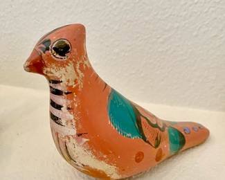 Tonala Mexican Pottery Bird Figurine