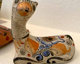 Tonala Mexican Pottery Cat Figurine