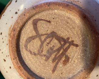 Same Scott Pottery - Brown/White/Gray Pottery Bowl