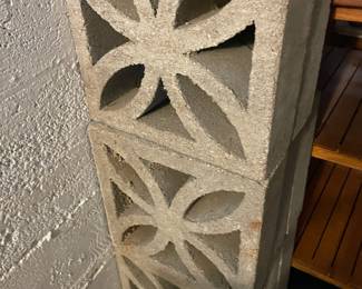 Assortment of Concrete Floral Pattern Breeze Blocks
