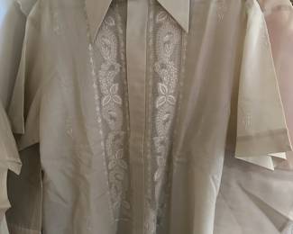 Assortment of Tesoro's Sheer Button Up Blouses - Made in Manila, Philippines 