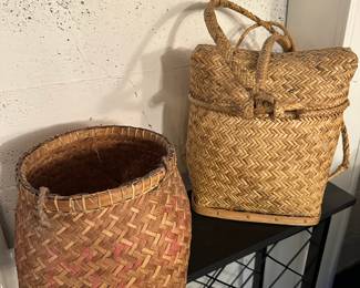 Pasiking Ifugao Basket Backpack, Weaved Bamboo Basket