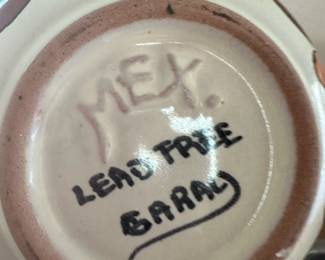 Miniature Mexican Pitcher Creamer & Sugar Bowl