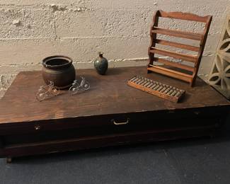 Dark Oak Storage Chest, Japanese Wooden Abacus Calculating Tool, 3 Tier Spice Rack
