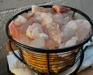 Metal Basket Himalayan Salt Lamp