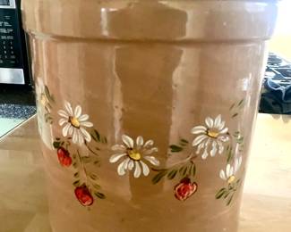 Marshall Pottery Inc. 2 Gallon Stoneware Canister with Strawberry Design