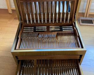 Harrison Bros & Dawson Full Silverware Set in Box