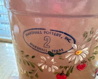 Marshall Pottery Inc. 2 Gallon Stoneware Canister with Strawberry Design