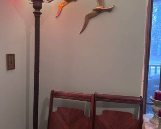 Stained Glass Floor lamp
Brass birds in flight
