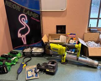 Ryobi battery Grease Gun snd other Tools