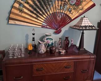 Antique Server
Murano
Stained Glass Lamp
Cut to Clear Glass Decanter
Majolica