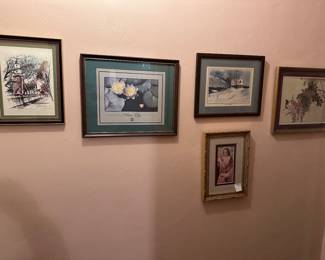 Big assortment of paintings