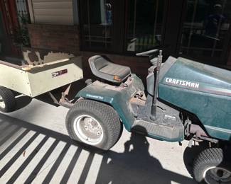 Craftsman riding mower and trsiler