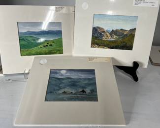 William Hamilton watercolors set of 3