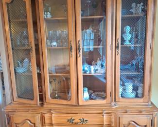 Vintage French Provencial China Cabinet