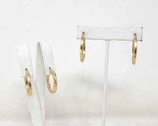 #782 • (2) Pairs of 14k Gold Hoop Earrings, 6g
