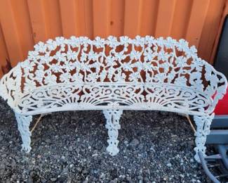 #2956 • Grape Vine Design Metal Bench
