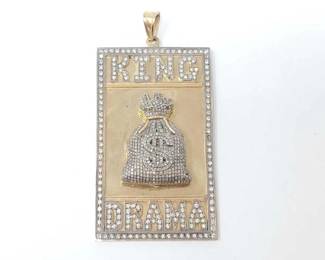 #800 • 10k Gold Pendant with Diamonds, 34g
