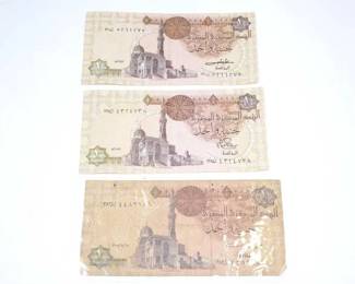 #1730 • (3) Foreign Currency Banknotes of Egypt
